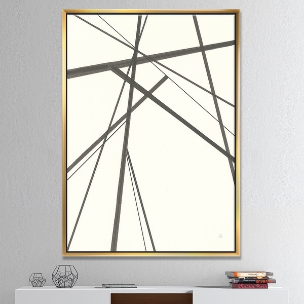 Designart 'minimalist black and white III' Transitional Framed Canvas