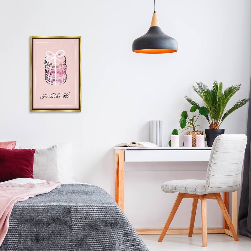 Stupell Life Is Beautiful French Dessert Framed Floater Canvas Wall Art Design By Martina Pavlova