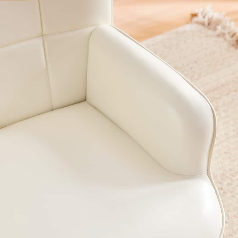 HUIMO High-back Accent Chair Modern Wing Back Chair-Faux Leather