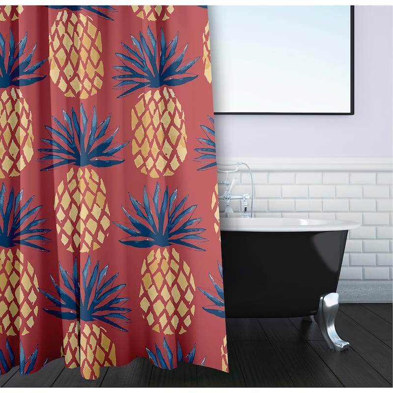 Pineapple Stripes Shower Curtain