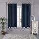 preview thumbnail 1 of 21, Deconovo Insulated Thermal 63-inch Blackout Curtain (2 Panel) Navy Blue