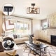 preview thumbnail 26 of 61, Zjvaive 3-Light Rectangular Semi Flush Mount Ceiling Light Farmhouse Metal Cage Light Fixture