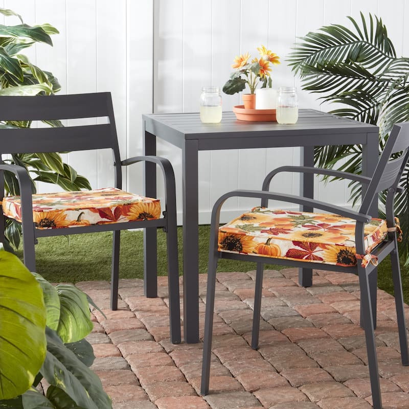 Greendale Home Fashions 18" Square Outdoor Chair Pad (Set of 2)