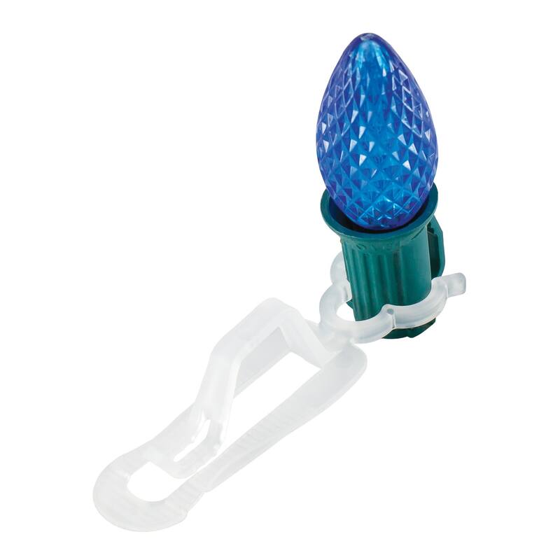 Set of 100 Clear Outdoor Universal Christmas Light Clips 3.5"