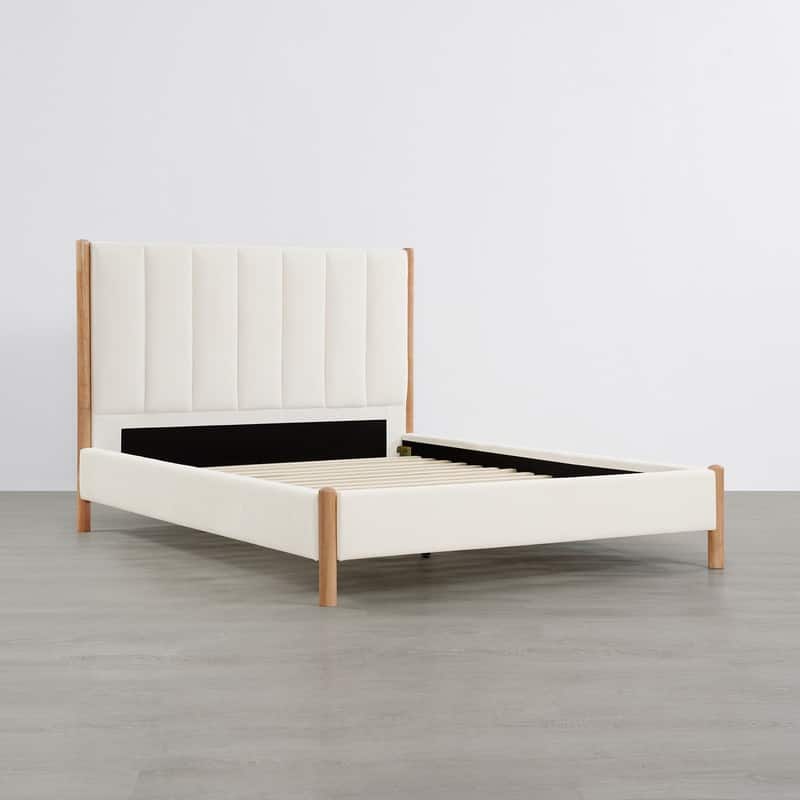 Spruce & Spring Camila Upholstered Platform Bed Frame with Headboard