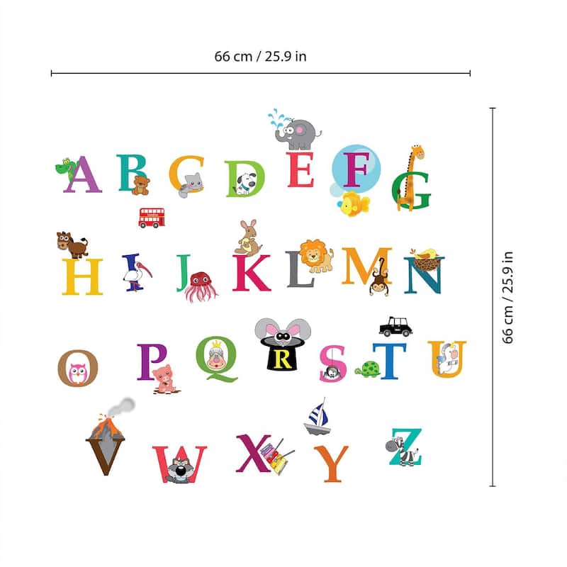 Walplus Kids Learning Alphabets Wall Sticker Nursery Decor Art Decal