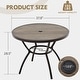 preview thumbnail 38 of 41, EROMMY Outdoor Dining Set, Swivel Rocking Chairs, Rectangular Table w Umbrella Hole, Patio Furniture Set for Backyard