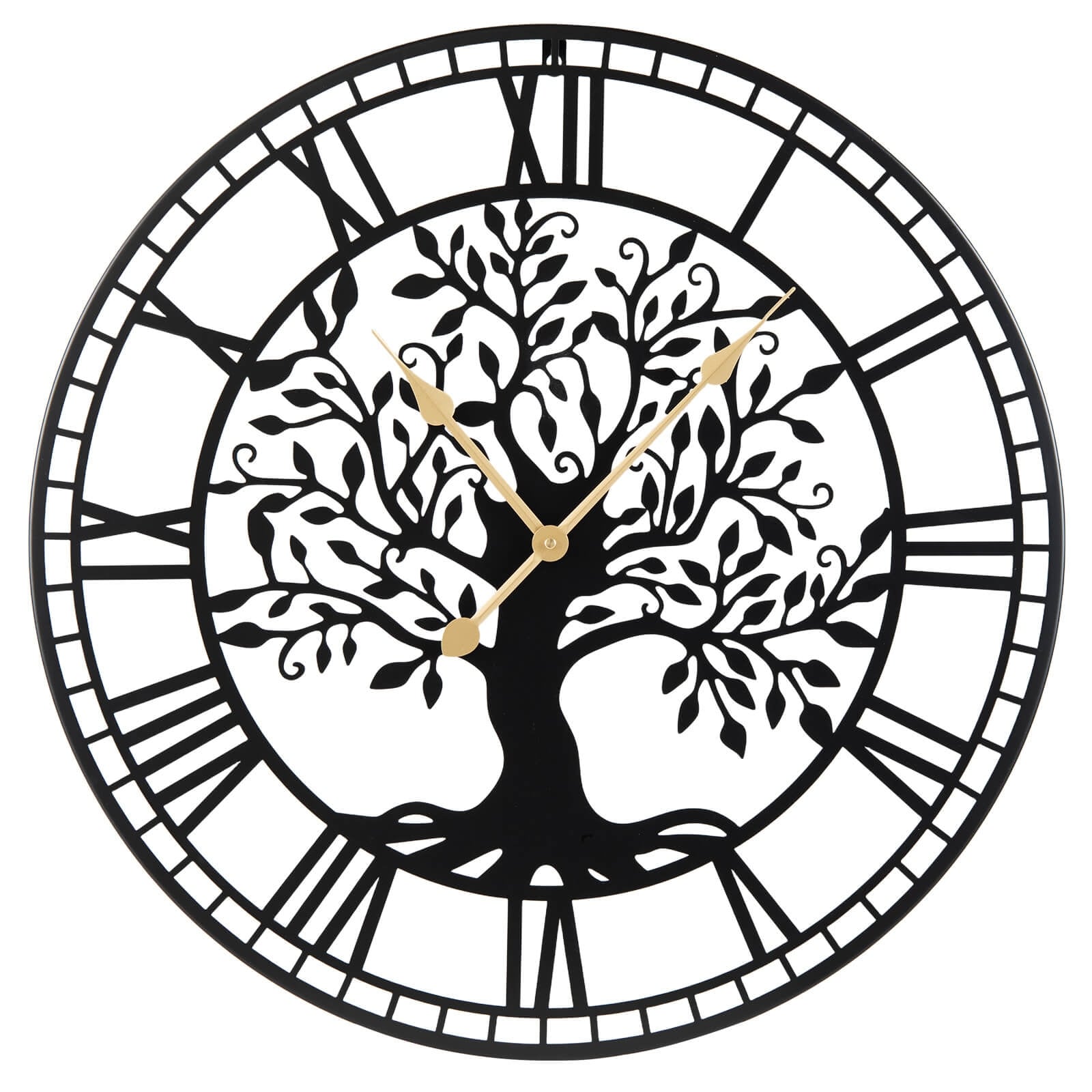 Costway Large Wall Clock, 27” Gear/Tree of Life/Nordic Style Big Metal - See Details