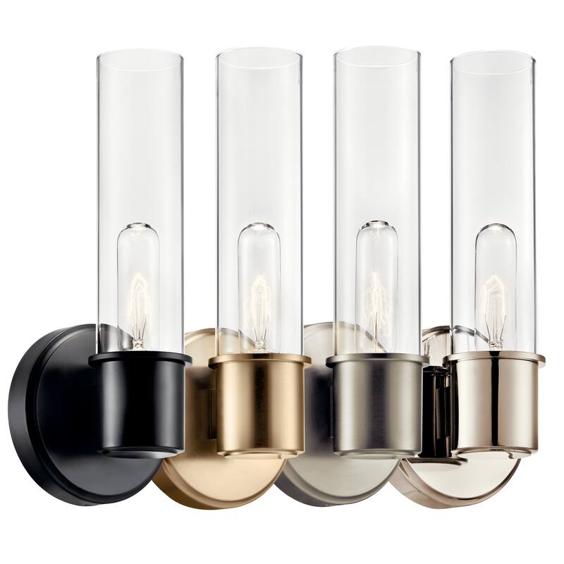Aviv 1-Light Wall Sconce with Clear Glass Shade