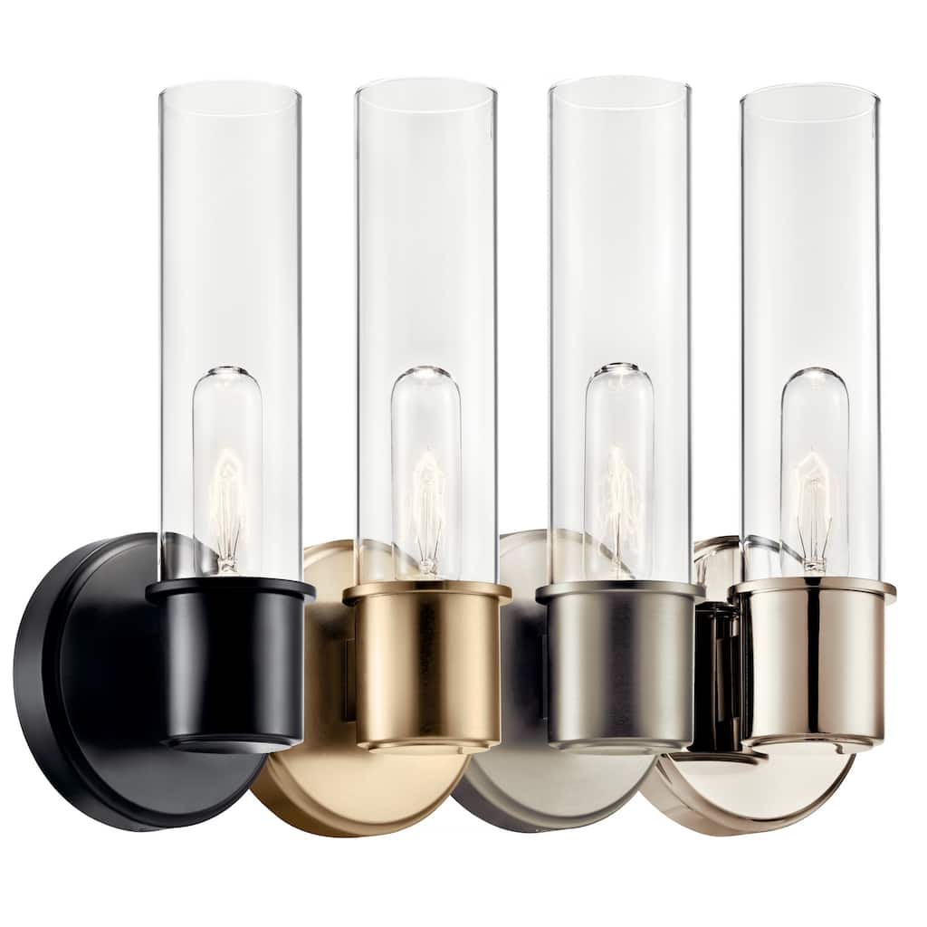 Aviv 1-Light Wall Sconce with Clear Glass Shade