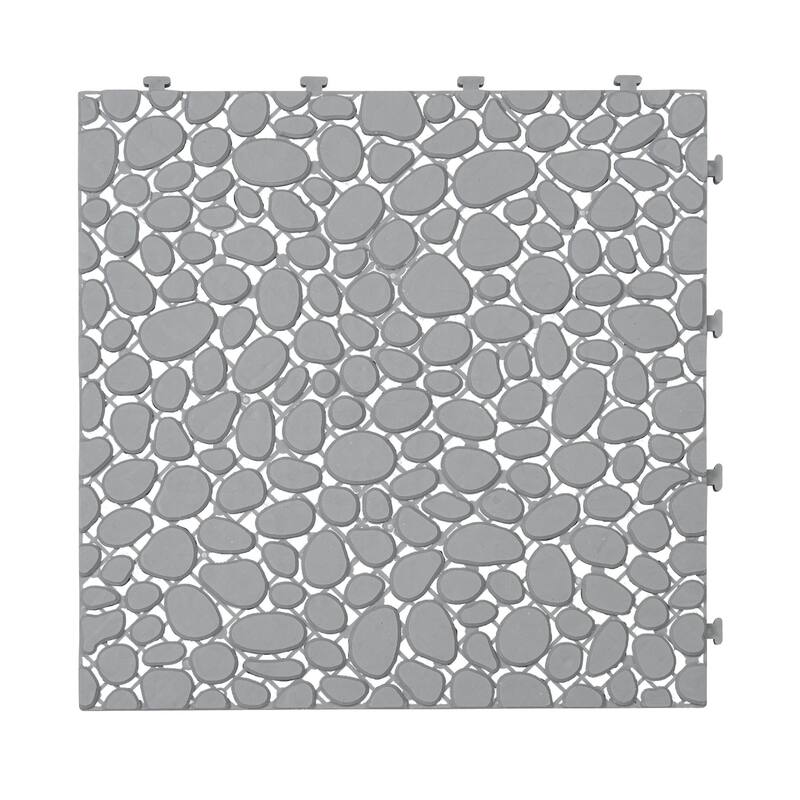 12 x 12 Inch Interlocking Deck Tiles Plastic Waterproof Outdoor All Weather Anti-slip, Weight Capacity Upto 440 LBS, Pack of 60