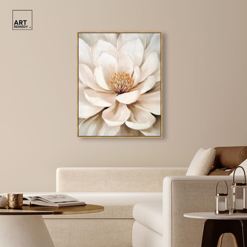 Golden Heart Canvas by Art Remedy