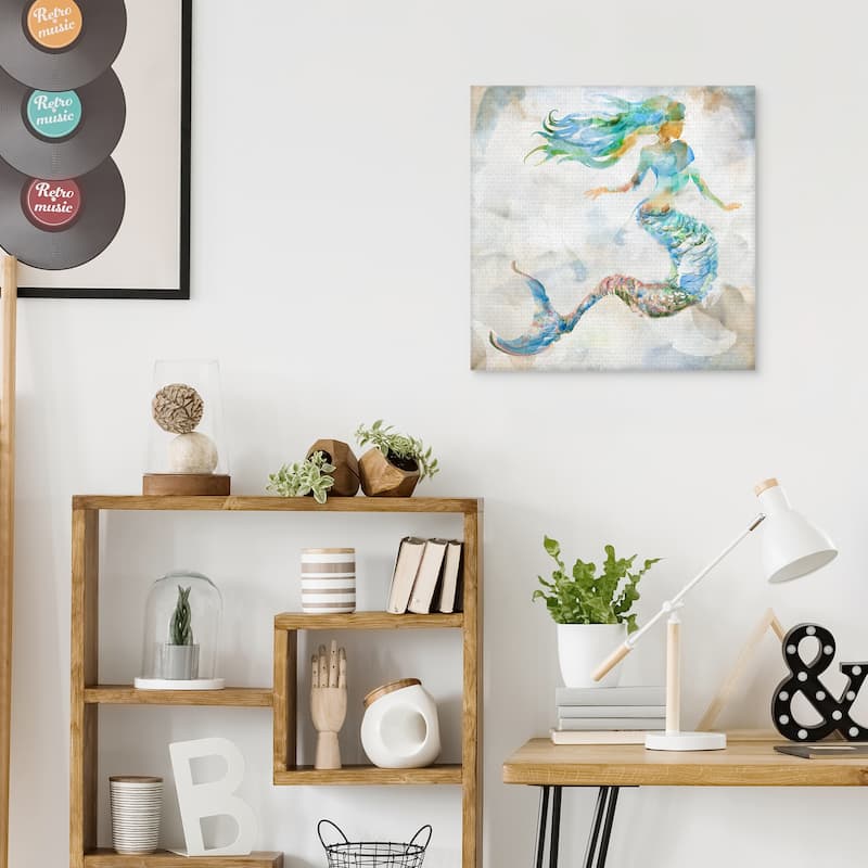 Watercolor Mermaid II by Studio Arts Canvas Art Print