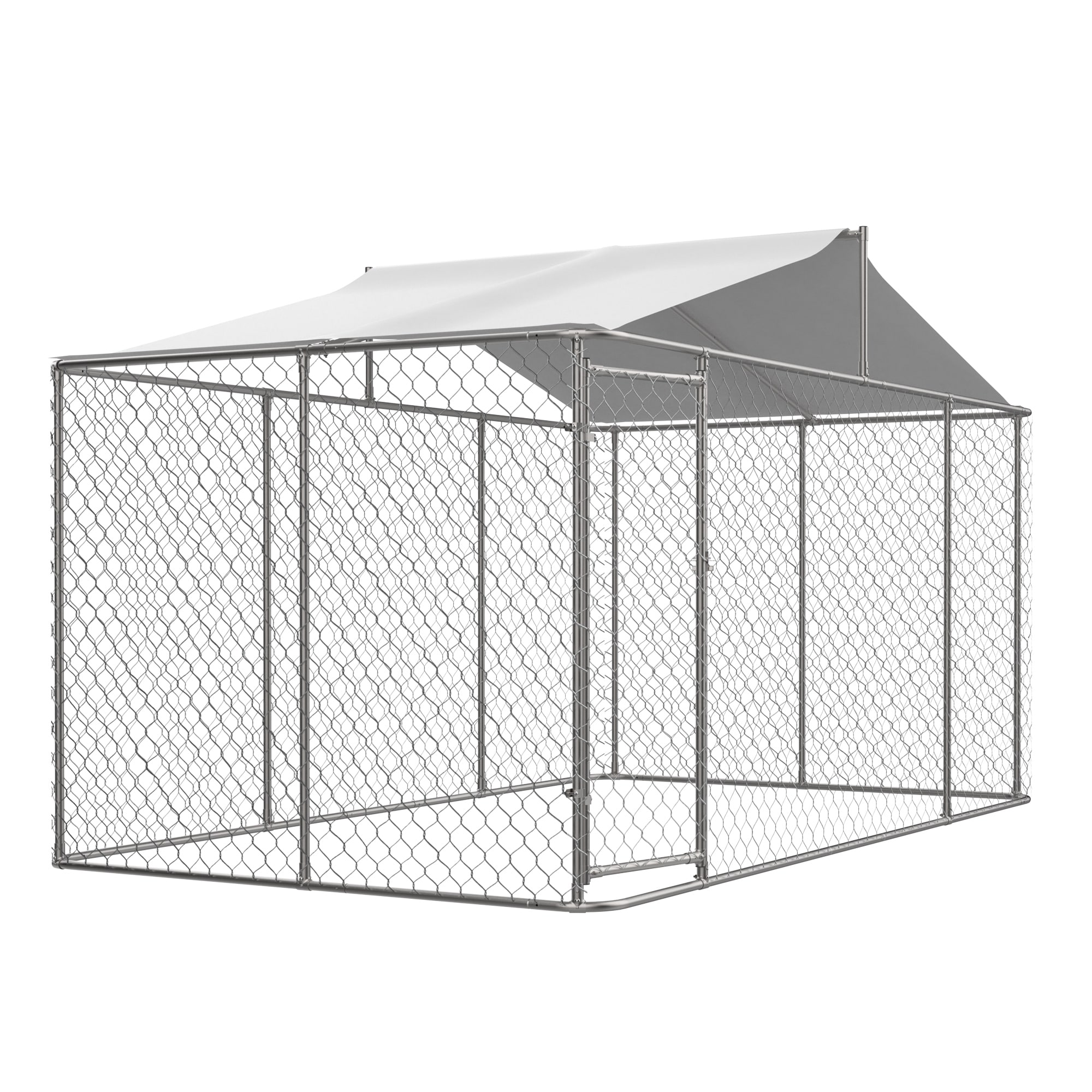 1 Set Heavy Duty 178-in Galvanized Metal Dog Kennel UV Cover