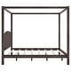 preview thumbnail 5 of 13, King Size Canopy Platform Bed with Headboard and Support Legs Brown