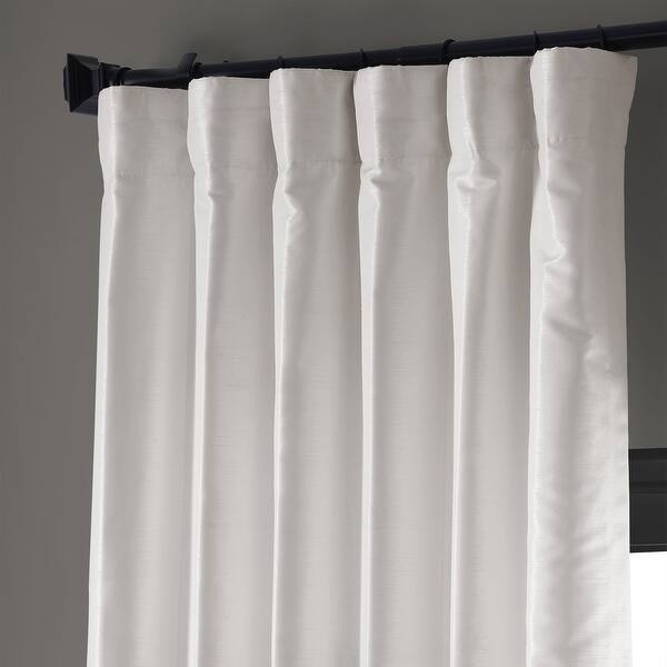 Exclusive Fabrics Textured Faux Dupioni Silk Blackout Curtain Panel On Sale Overstock 12269979