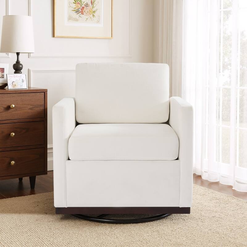 Modern Upholstered Swivel Accent Arm Chair