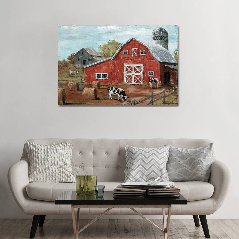 iCanvas "Red Country Barn" by Marie Elaine Cusson Canvas Print - 32x48x1.5
