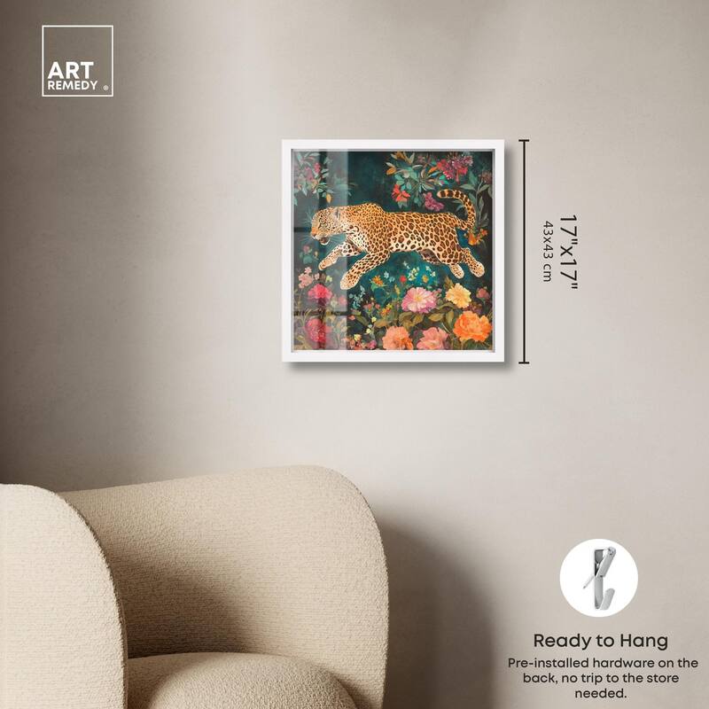 Tigers and Blooms Shadowbox by Art Remedy