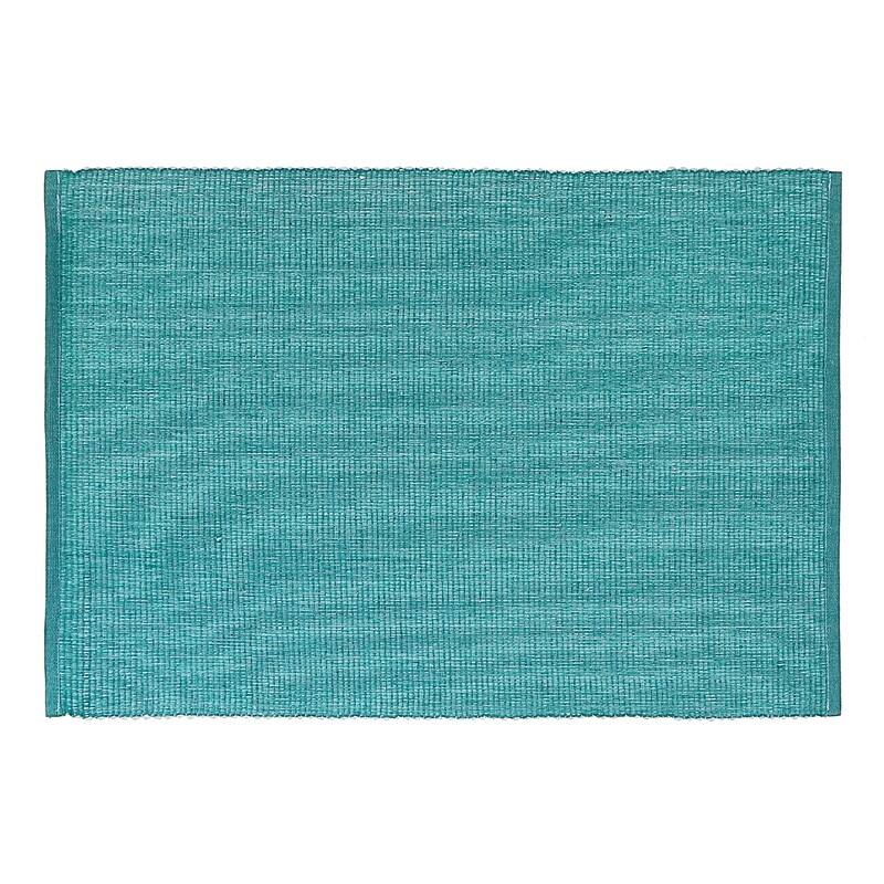 Chambray Ribbed Placemat (Teal) - Set of 12