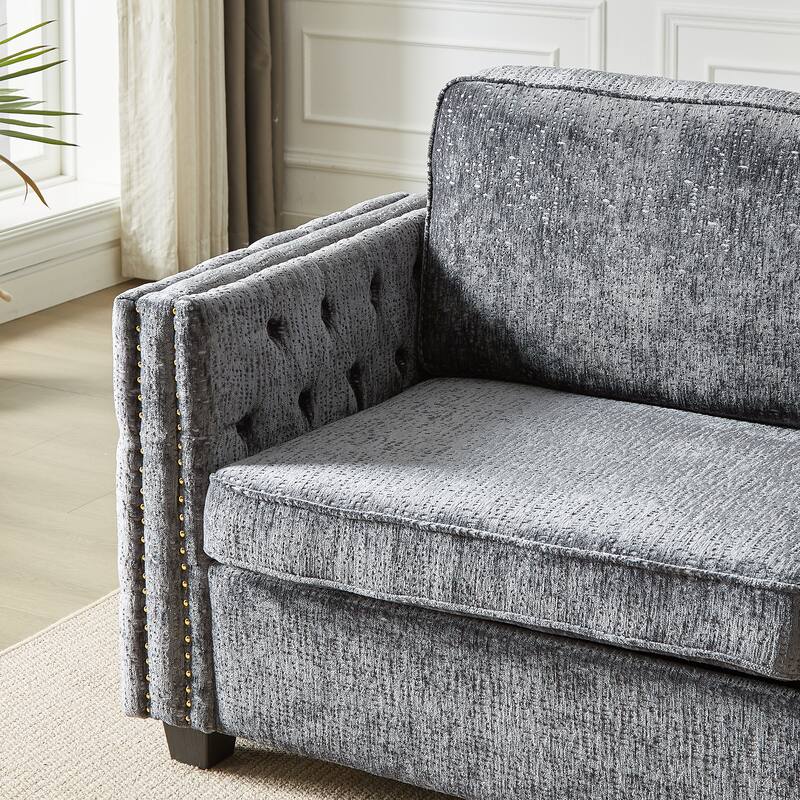 Luxurious Chenille Couch with Sleeper Sofa Bed, Easy Assembly, and Ultimate Comfort