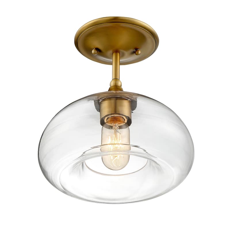 Meridian M60017 Single Light 11" Wide Semi-Flush Ceiling Fixture
