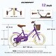 preview thumbnail 9 of 11, Girls Bike 12 Inch Wheels Kids Bike 1-Speed Child Bicycles with Removable Training Wheels and Basket for 2-3 Years