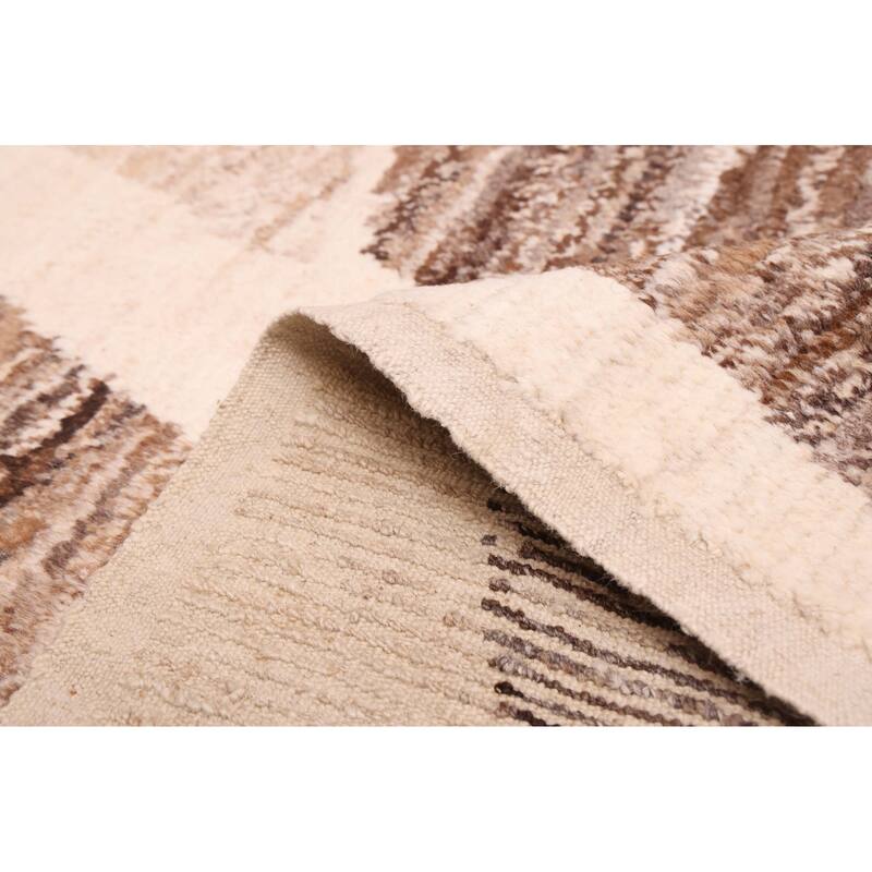 ECARPETGALLERY Hand-knotted Pak Finest Marrakesh Ivory Wool Rug - 8'0 x 9'9