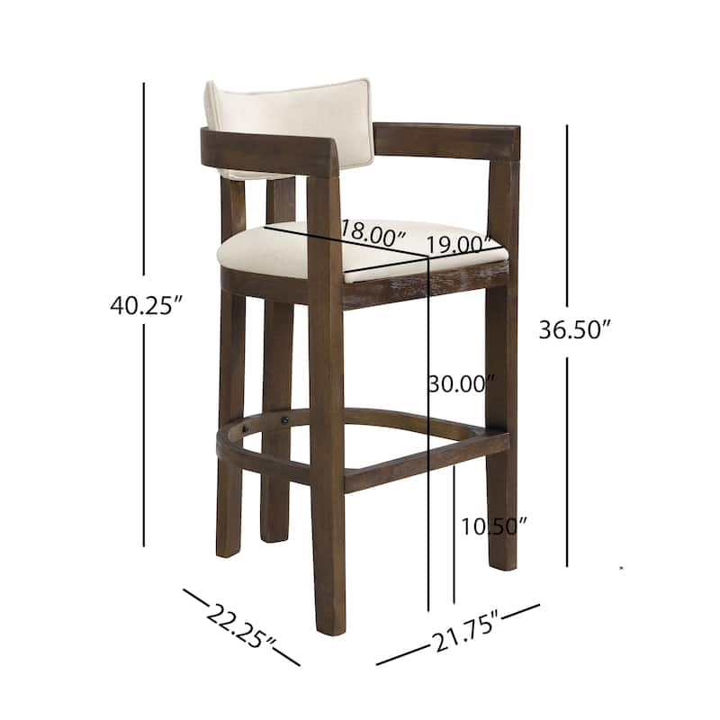 Maribel Upholstered Counter Stools Bar Stools (Set of 2) by Christopher Knight Home