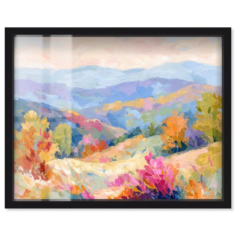 Colorful Valley II Shadowbox by Art Remedy - Black - 45" x 36"