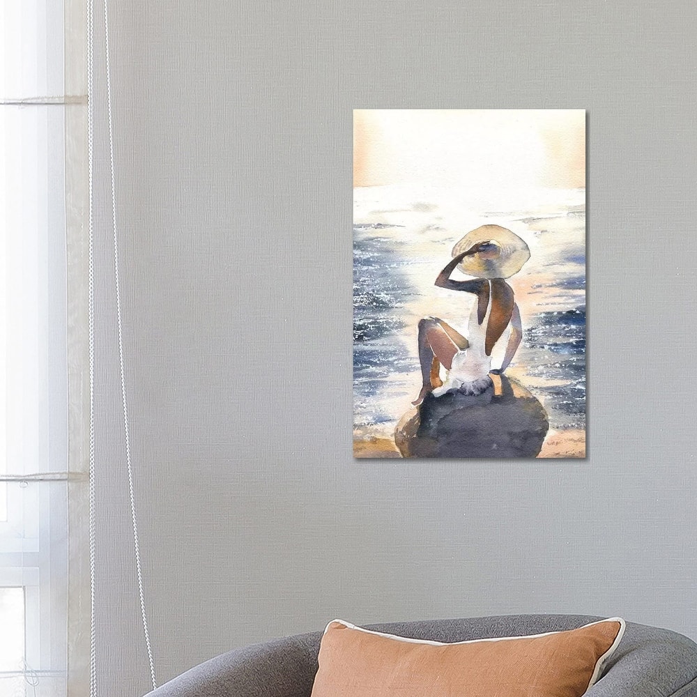 iCanvas "Woman On A Rock" by Marina Ignatova Canvas Print