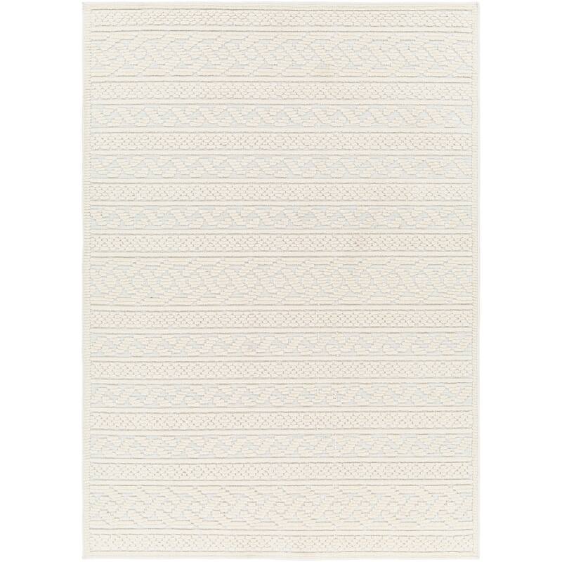 Livabliss Melitta Global Stripe Machine Washable Area Rug