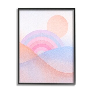 Stupell Rainbow Hills Landscape Blue Ombre Framed Giclee Art by Lil ...