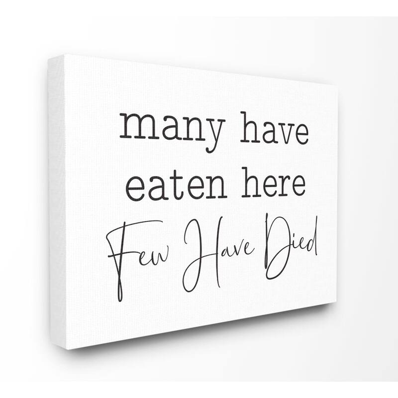Stupell Many Have Eaten Here Funny Family Kitchen Word Design Canvas Wall Art, Proudly Made in USA - 16 x 20