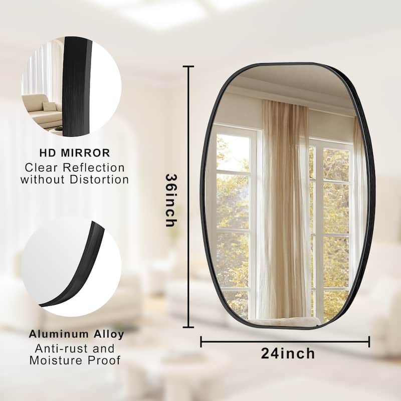 2 Pack Oval Mirror Vanity Decorative Wall Mirror