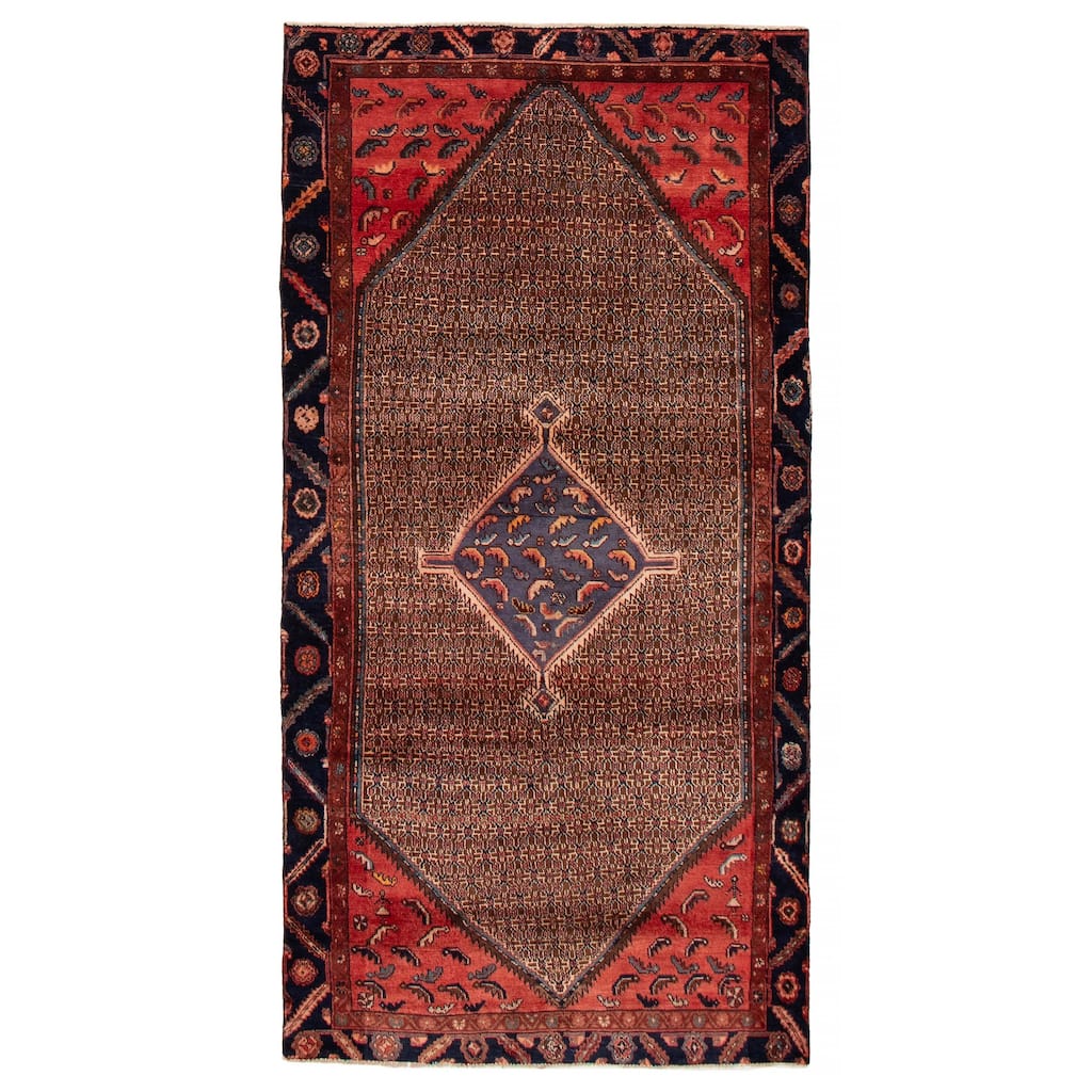 ECARPETGALLERY Hand-knotted Andelz Brown Wool Rug - 4'8 x 9'4