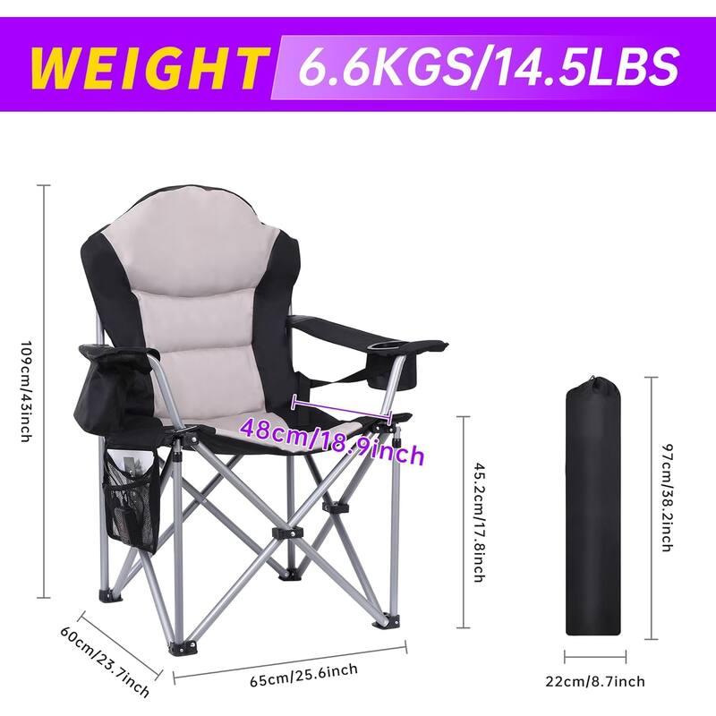 Heated Camping Chair, Heated Chair, Beach Chair, Folding Chair, Ski Chair
