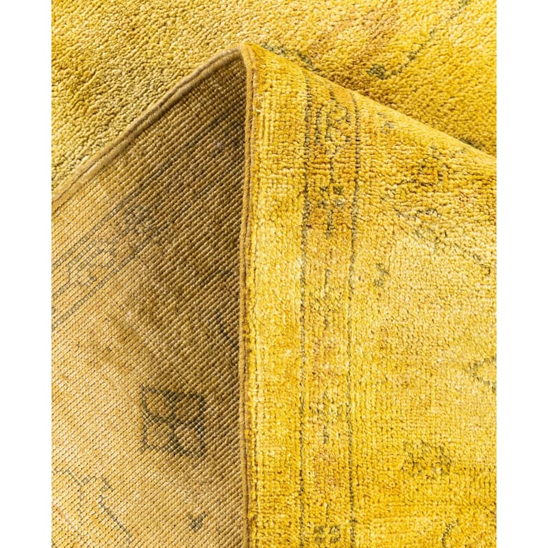Overdyed One-of-a-Kind Hand-Knotted Area Rug - Yellow - 4' 2" x 5' 9"