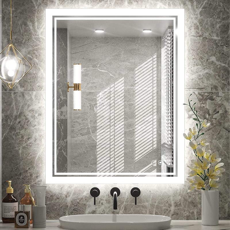 TokeShimi LED Bathroom Vanity Mirror, Anti-Fog Dimmable Wall Mirror - 30x36