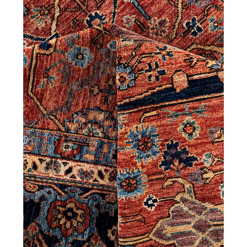 Serapi One-of-a-Kind Hand-Knotted Area Rug - Orange - 8' 0" x 10' 3"
