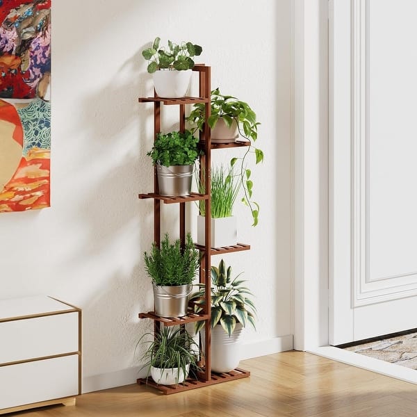 Plant Stand Indoor, 6 Tier 7 Potted Bamboo Plant Stands - Bed Bath & Beyond  - 41233600