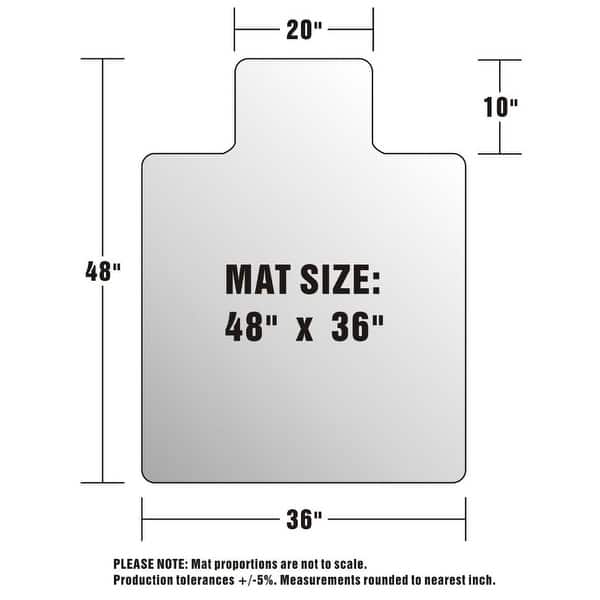 D&W PVC Studded Office Chair Mat for Standard Carpet Pile Bed Bath