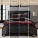 preview thumbnail 3 of 33, Nanshing Ester Red and Black 7-Piece Comforter Set
