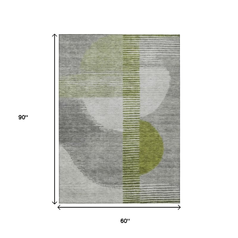 HomeRoots Geometric Transitional Rectangle Outdoor Rug