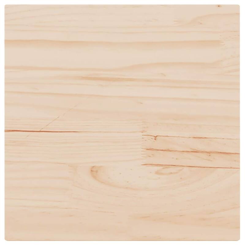 vidaXL Table Top Natural Pine Solid Pine Wood 19.7 in Durable - 19.7 x 19.7 x 1.0 in