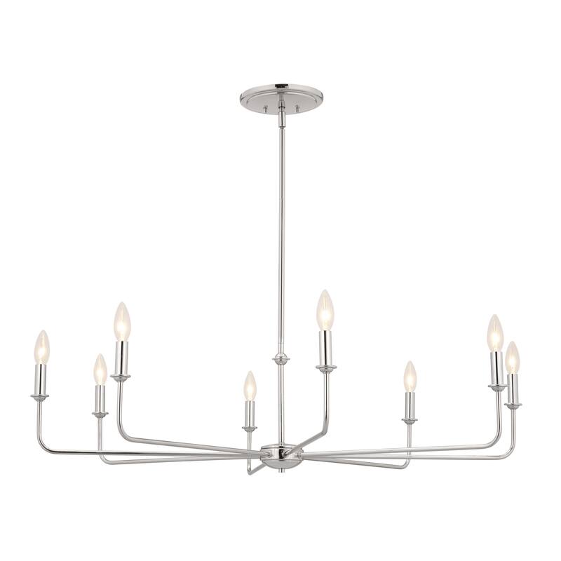 Kichler Lighting Pallas 8-Light Polished Nickel Chandelier - 42.75 in