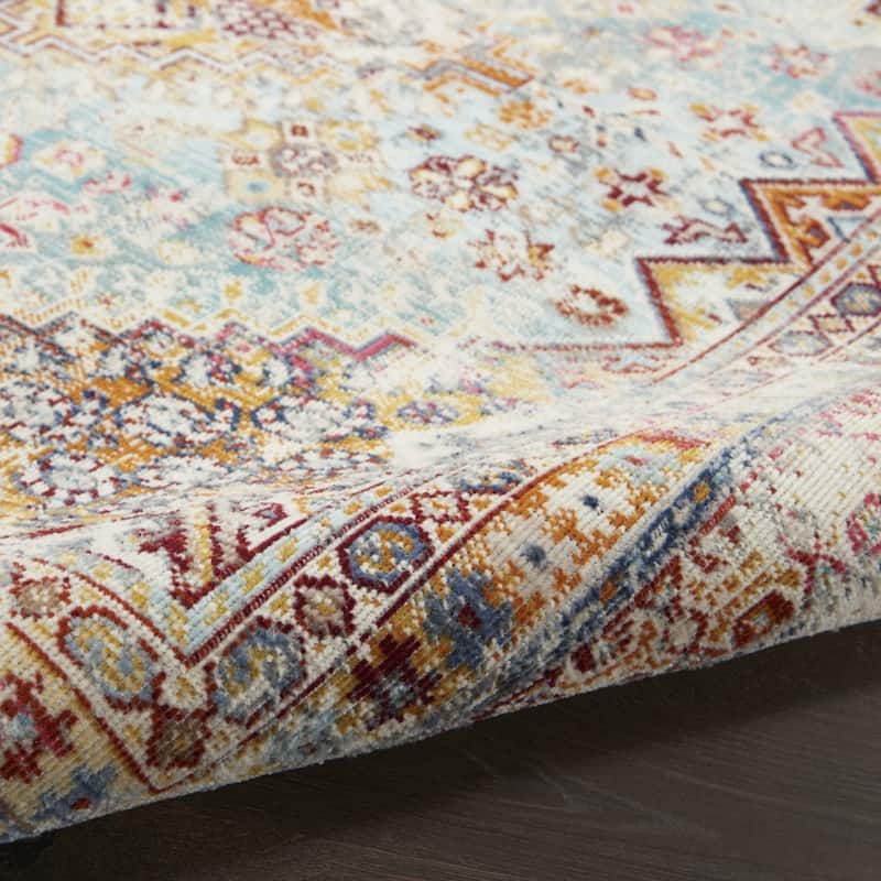 HomeRootsGeometric Traditional Round Area Rug - 72' X '72' X '0.5