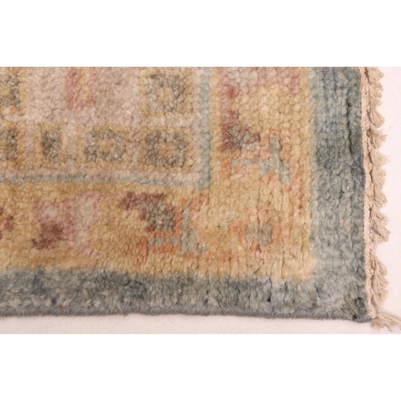 ECARPETGALLERY Hand-knotted Modern Oushak Light Denim Blue Wool Rug - 8'1 x 10'0