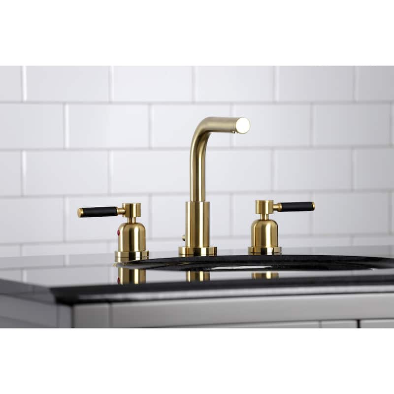 Kingston Brass Kaiser 8 in. Widespread Bathroom Faucet - Brushed Brass