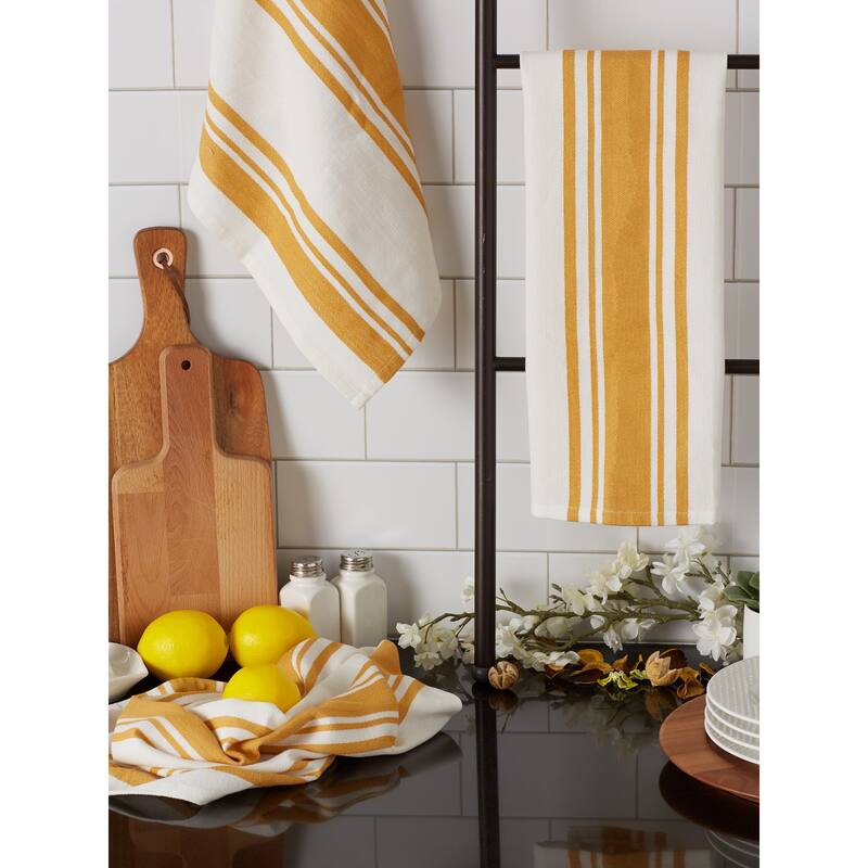 DII Vintage Red Chef Stripe Dishtowel (Set of 3)